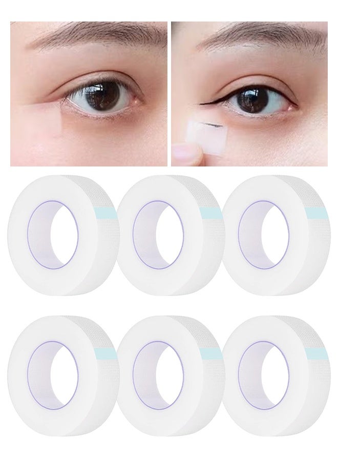 Depend 6 Rolls PE Eyelash Tape, Adhesive Fabric Eyelash Tapes, Breathable PE Lash Tape, Eyelash Extension Supplies, Adhesive Breathable Micropore Fabric Tape For Eyelash Extension Supply, 9 m/10 Yard Each Roll (Transparent) - Image 1